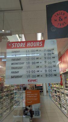 Store hours