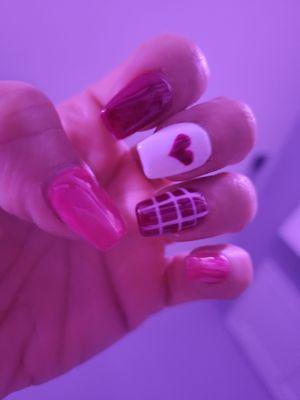 Valentine nails