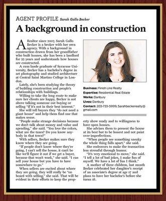 July 7 2019 Profile published by the Danbury NewsTimes!