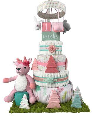 Mobile Forest Diaper Cake - Cheeky Kakes