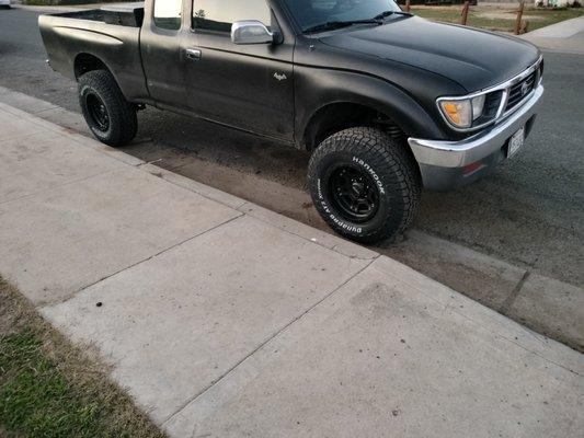 Perfect for my truck gave me a good looking tire i wanted