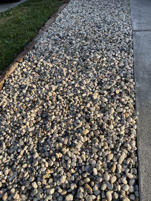 Lodi salt and pepper rock in one of our side yards