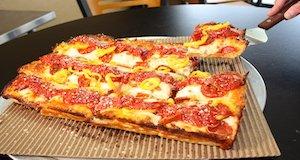 New! Detroit style Diavalo Pizza with old world pepperoni, pepper rings and Mike's hot honey!!!