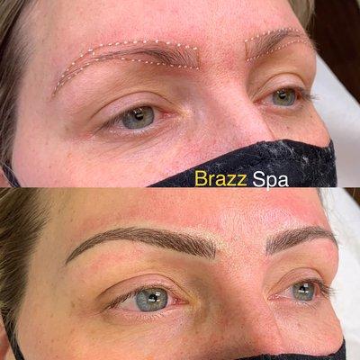 Microblading before and touchup