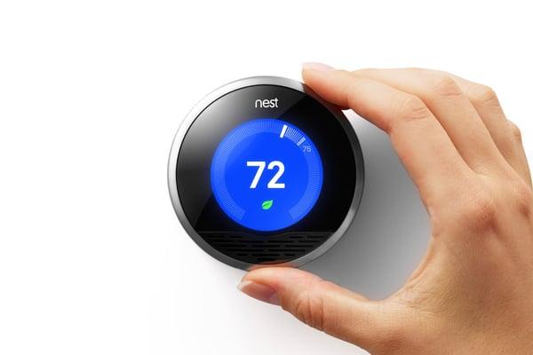 Nest learning thermostat is perfect for our weather in Oklahoma. Change the temperature from your smart phone! #okc #nest