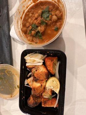 Chicken Tikka Tandoori and Chana Masala