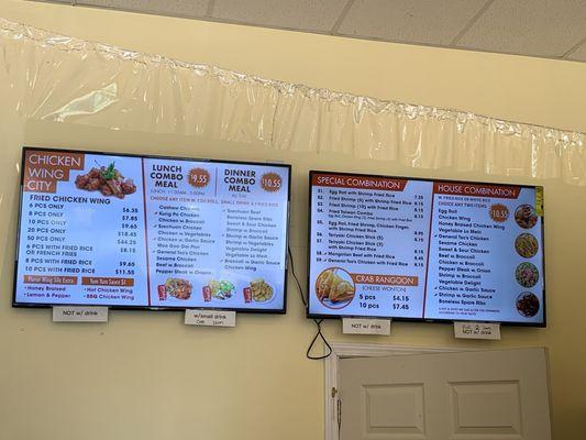 Menu board April 2024