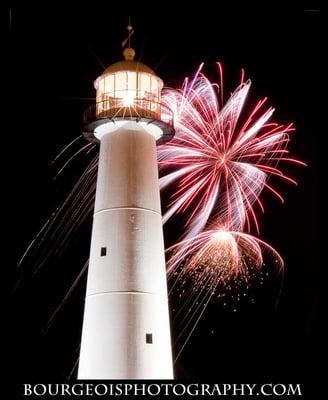 Biloxi Lighthouse on the beach in Biloxi, Mississippi (MS)