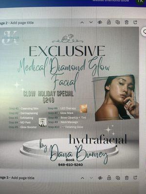 New exclusive glow facial