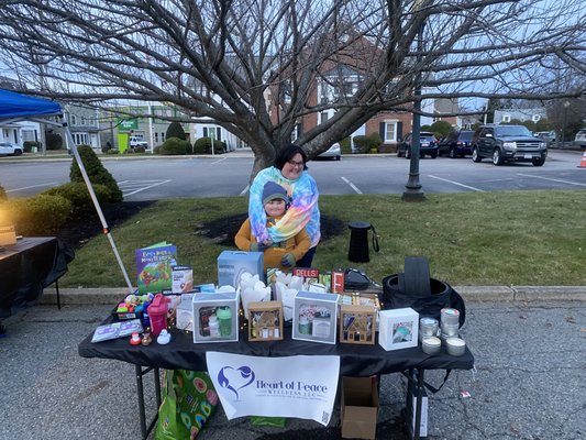 Our fearless leader Jen with her 5 year old Drake at a local event