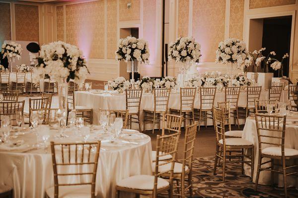 Luxury Wedding reception Decor at Hilton Lake Las Vegas