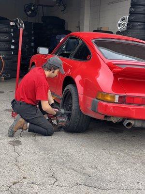 Porshe swap tires