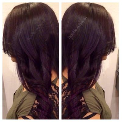 Combo of Ombre & Balayage with different shades of purple