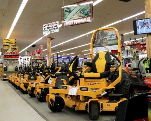 Lawn mower lineup in the Outdoor Power Equipment Department