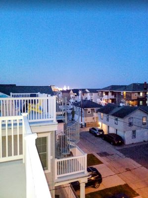 Looking toward the boardwalk on the Room 1 patio.