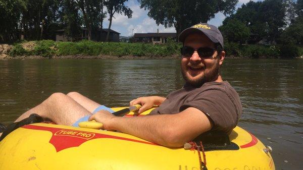 John on the river, starting the journey!