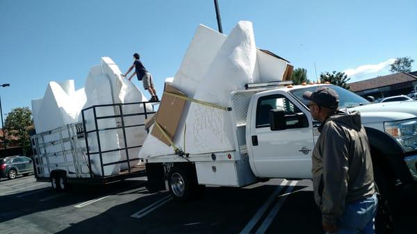 Moving mountains of foam in my 2011 Ford F450 purchased at Norco Truck Center. Great truck!