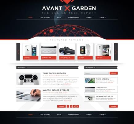 Web Design for Avant Garden