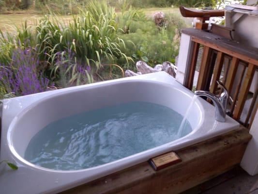 Tub on the front porch