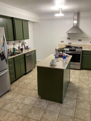 Kitchen cabinet painting and remolding