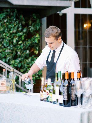 Cheers! We offer bar service (no corkage fee, if you want to provide your own alcohol!)