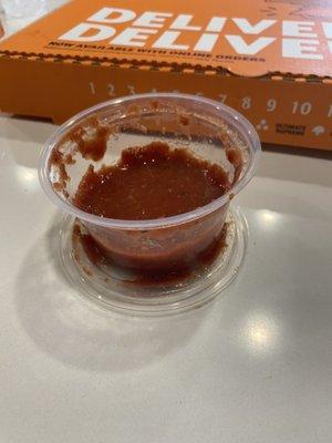 Crazy Sauce - served to us 1/2 empty