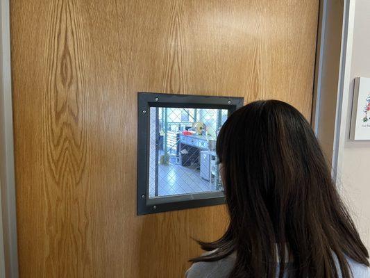 Window to the cremation room