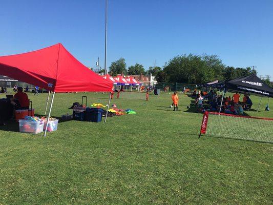 Soccer camp on the fields