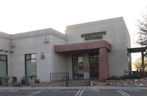 Outside photo of the Executive Offices- between the Spirit River Cafe and the Apple Valley Chamber of Commerce