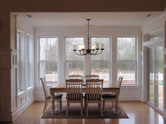 Dining Area surrounded by Windows