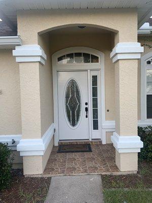 Stucco entryway repaint