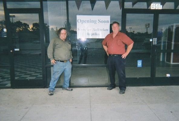 Jerry and David in front of their new store