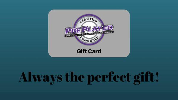 We sell Gift Cards