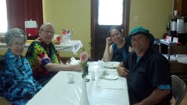 Milky Wave Tie Dye Customers feeling groovy at a Ruritan breakfast.