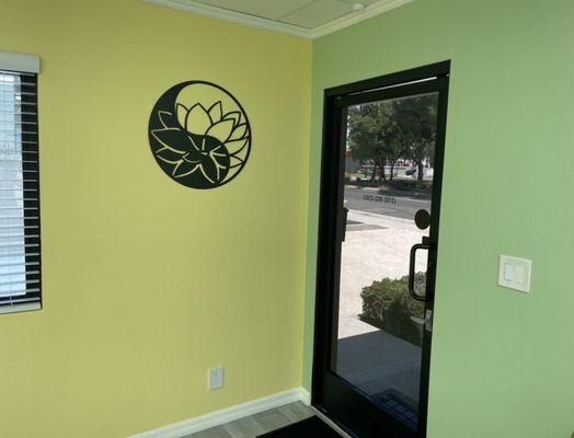 Entry way into the space