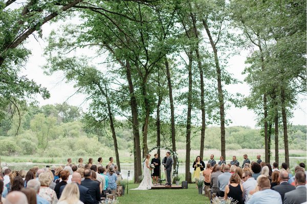 Waterside Ceremony, Rustic Barn Wedding Venue, Beloit, WI