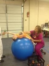 Our Occupational Therapist, Gina, hard at work!