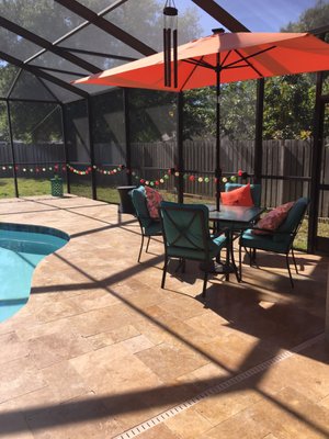 Pool deck post remodel..