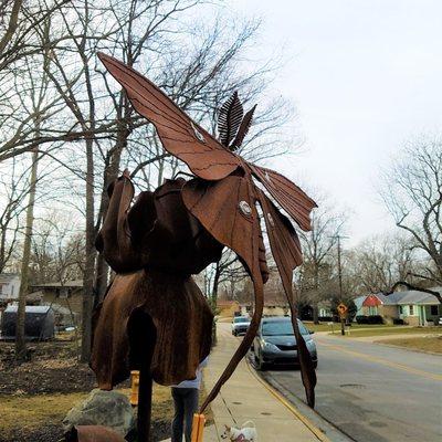 Harmony Afield - Indian Trail entrance by Bill Secunda 2019 - Luna Moth