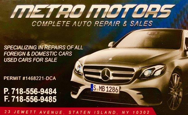 Metro Motors Leasing & Sales Inc.