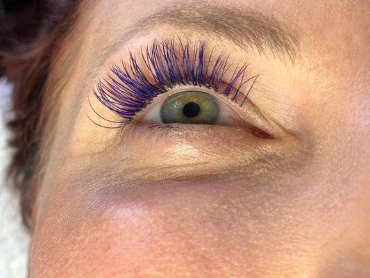 Pop of color! You can use Individual Eyelash Extensions to make your eye color pop!