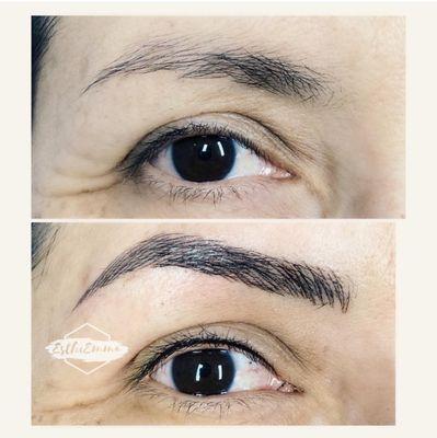 microblading Brows B&A  by Esthi Emma, Folsom CA