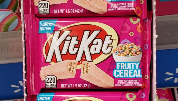 Currently available at this location: Fruity Cereal Kit Kat! The verdict? Delish!