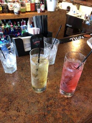 Loaded drinks.