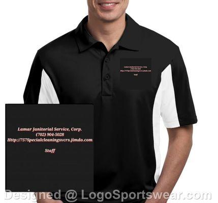 Janitorial Service Uniform Shirts ...with Black Dress Pants ...