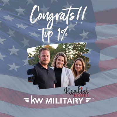 Top 1% of Keller Williams Realty Military