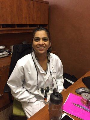 Dr Ramanan, DDS; she impresses me every time, solving problems in ingenious ways and always listens to my requests regarding treatment.