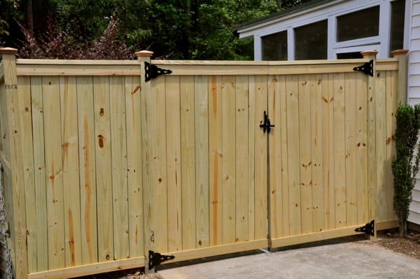 Custom Boxed-In Wood Privacy