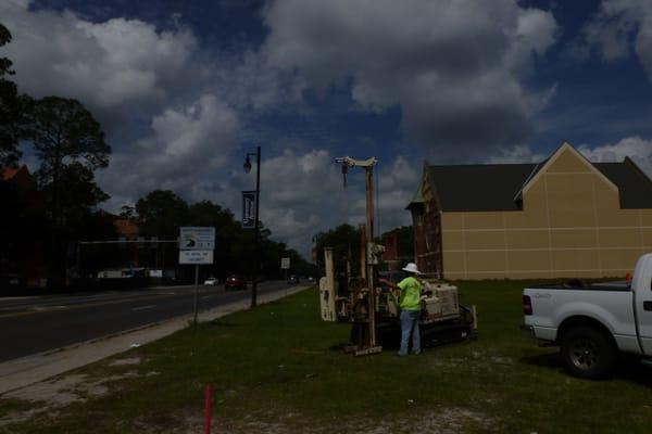 Performing a soil assessment near the University of Florida