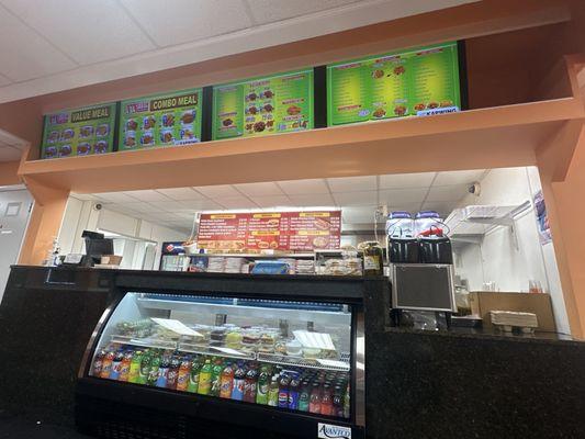 Menu and front counter